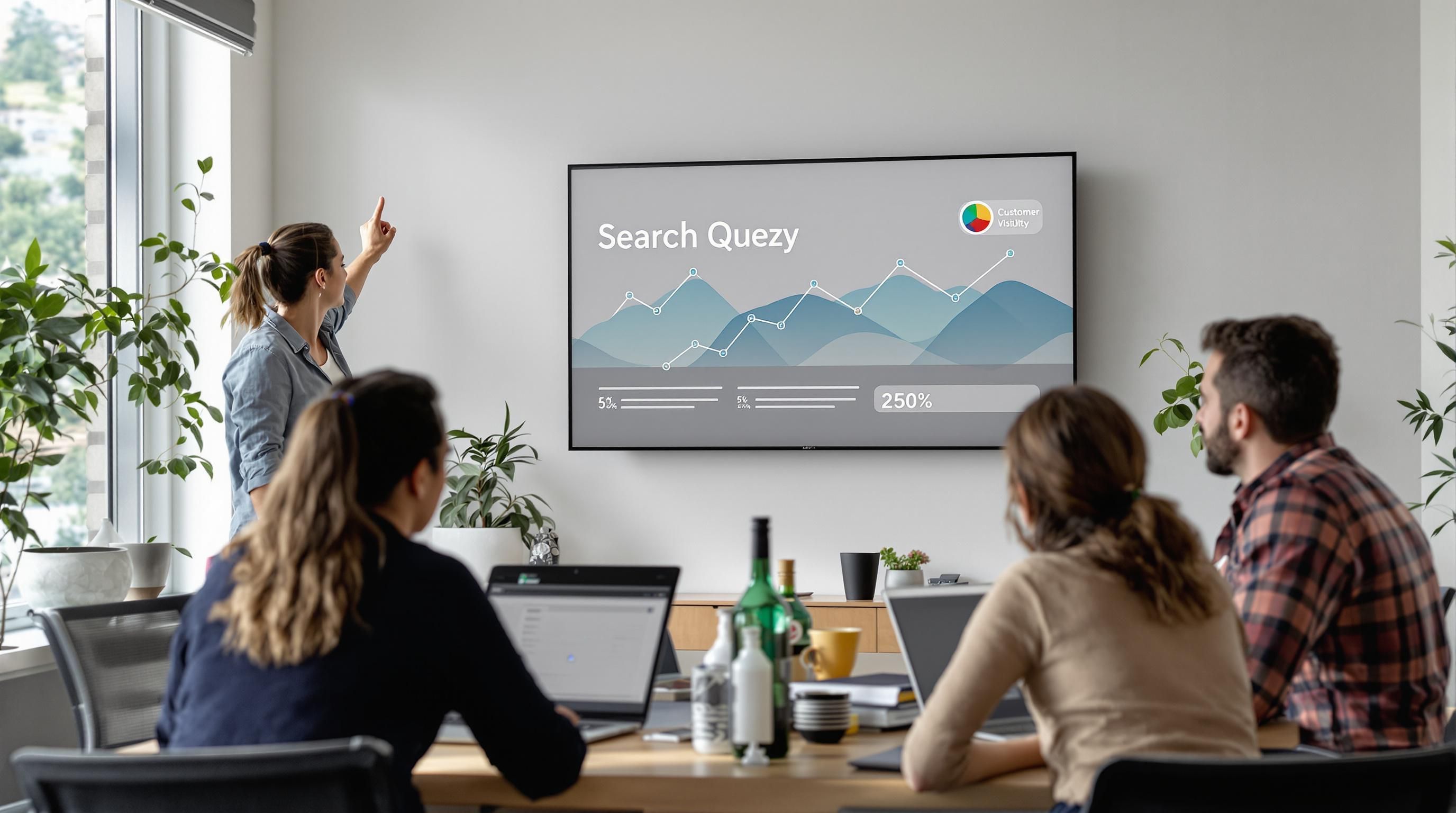 Colorado business owners discuss search queries shown on digital display