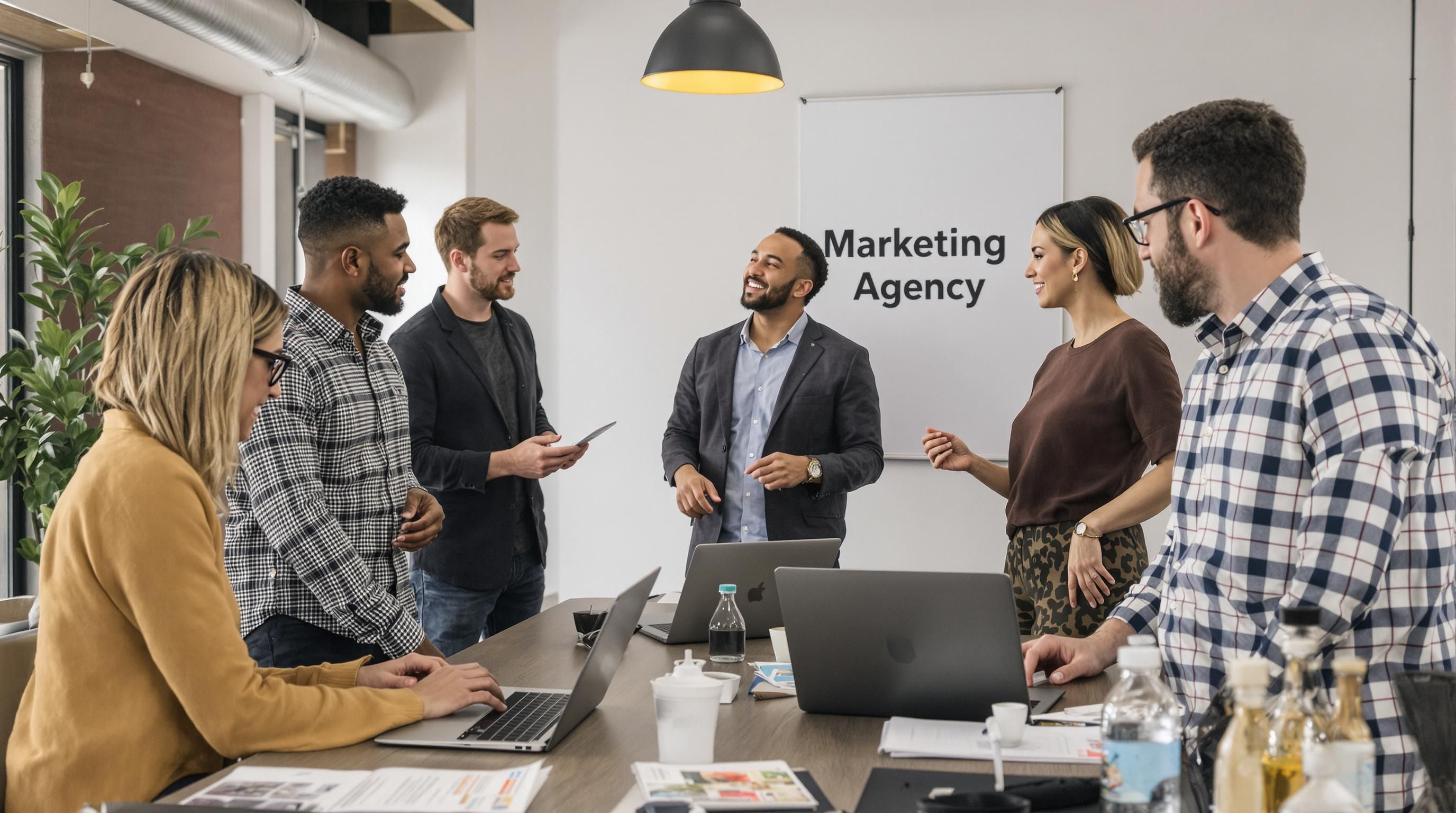 choosing marketing agency meeting