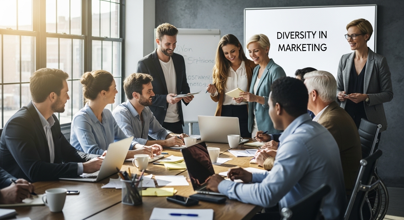 diverse marketing team collaboration